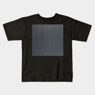 Grey leather texture closeup Kids T-Shirt